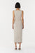 THIRD FORM STIRLING TWIST CROSS OVER MIDI DRESS | OYSTER GREY