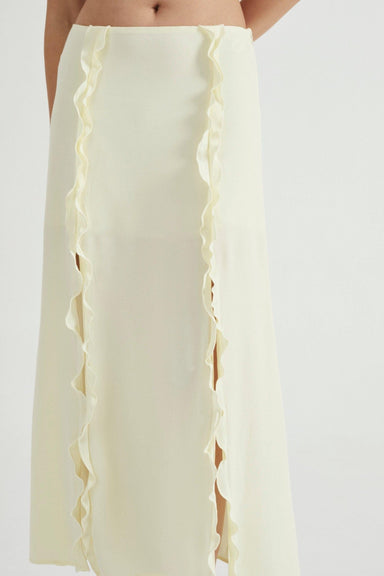 THIRD FORM STROKE FRILL MAXI SKIRT | LIMONCELLO
