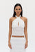 SWAY WRAP NECK TOP | MILK - THIRD FORM
