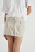 THIRD FORM TIE UP TAILORED MINI SKIRT | PUMICE