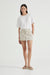 THIRD FORM TIE UP TAILORED MINI SKIRT | PUMICE