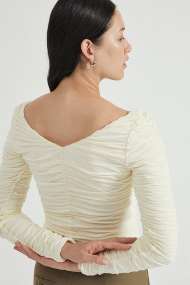 THIRD FORM TIME AGAIN GATHERED TOP | CREAM