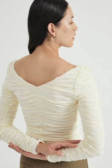 THIRD FORM TIME AGAIN GATHERED TOP | CREAM