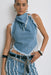 TRACE DISTRESSED KITE TOP | FADED BLUE - THIRD FORM
