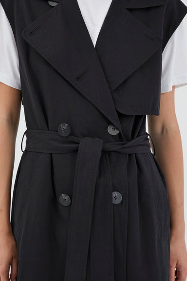 THIRD FORM TRANSIT TRENCH VEST | BLACK