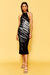 THIRD FORM TWIST THROUGH BIAS HALTER MIDI | BLACK TIE DYE