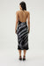 THIRD FORM TWIST THROUGH BIAS HALTER MIDI | BLACK TIE DYE