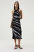 THIRD FORM TWIST THROUGH BIAS HALTER MIDI | BLACK TIE DYE