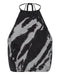 THIRD FORM TWIST THROUGH BIAS HALTER TOP | BLACK TIE DYE