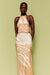THIRD FORM TWIST THROUGH BIAS HALTER TOP | TAN TIE DYE