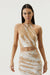 THIRD FORM TWIST THROUGH BIAS HALTER TOP | TAN TIE DYE