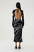 THIRD FORM TWIST THROUGH BIAS TIE BACK MIDI | BLACK TIE DYE