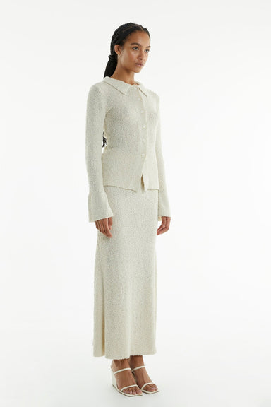 UNBOUND KNIT FLARE SKIRT | SHELL - THIRD FORM