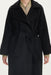 THIRD FORM UNCOVER WOOLEN TRENCH COAT | BLACK
