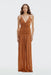 THIRD FORM Unspoken V Neck Maxi | Umber