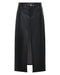 THIRD FORM VAGABOND PU JEAN SKIRT | BLACK