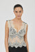VISIONS LACE DEEP V MAXI DRESS | BUTTERCREAM & BLACK - THIRD FORM