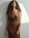 VISIONS LACE DEEP V MAXI DRESS | CHOCOLATE POLKA DOT - THIRD FORM