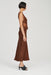 VISIONS LACE DEEP V MAXI DRESS | CHOCOLATE POLKA DOT - THIRD FORM