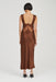 VISIONS LACE DEEP V MAXI DRESS | CHOCOLATE POLKA DOT - THIRD FORM