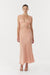 VISIONS LACE DEEP V MAXI DRESS | CORAL - THIRD FORM
