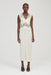 VISIONS LACE DEEP V MAXI DRESS | CREAM POLKA DOT - THIRD FORM