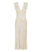 VISIONS LACE DEEP V MAXI DRESS | CREAM POLKA DOT - THIRD FORM