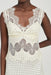 THIRD FORM VISIONS LACE DEEP V MAXI DRESS | CREAM POLKA DOT