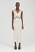 THIRD FORM VISIONS LACE DEEP V MAXI DRESS | CREAM POLKA DOT