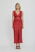 VISIONS LACE DEEP V MAXI DRESS | CRIMSON - THIRD FORM