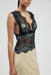 THIRD FORM VISIONS LACE DEEP V MAXI DRESS | MARSHMALLOW