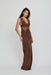VISIONS LACE FLOOR LENGTH DRESS | CHOCOLATE - THIRD FORM