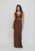 VISIONS LACE FLOOR LENGTH DRESS | CHOCOLATE - THIRD FORM