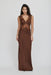 VISIONS LACE FLOOR LENGTH DRESS | CHOCOLATE - THIRD FORM