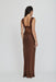 VISIONS LACE FLOOR LENGTH DRESS | CHOCOLATE - THIRD FORM