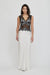 VISIONS LACE FLOOR LENGTH DRESS | IVORY & BLACK - THIRD FORM