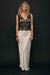 VISIONS LACE FLOOR LENGTH DRESS | IVORY & BLACK - THIRD FORM