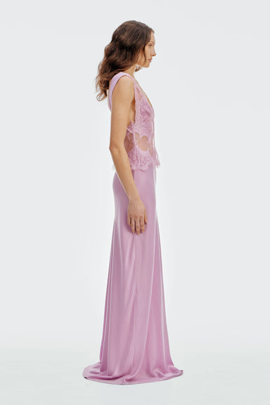 THIRD FORM Visions Lace Floor Length Dress | Lilac