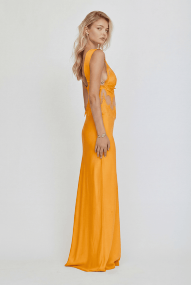 VISIONS LACE FLOOR LENGTH DRESS | MANGO - THIRD FORM