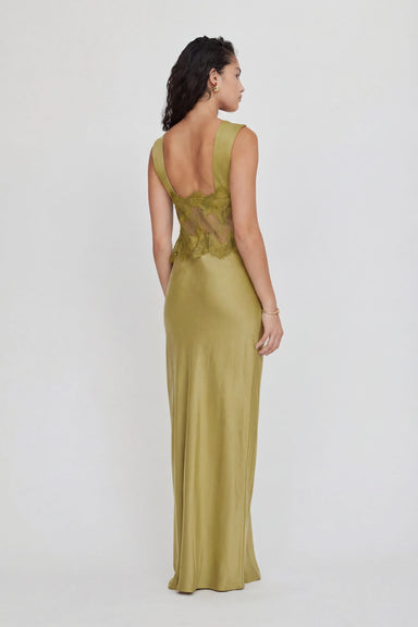 THIRD FORM VISIONS LACE FLOOR LENGTH DRESS | OLIVE