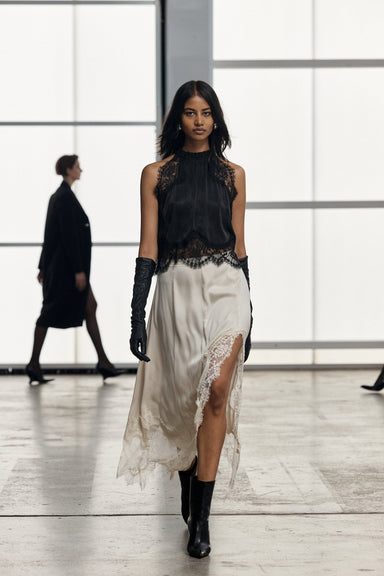 VISIONS LACE HANKERCHIEF SKIRT | BUTTERCREAM - THIRD FORM