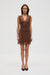 VISIONS LACE MINI DRESS | CHOCOLATE POLKA DOT - THIRD FORM