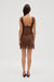 VISIONS LACE MINI DRESS | CHOCOLATE POLKA DOT - THIRD FORM