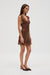 VISIONS LACE MINI DRESS | CHOCOLATE POLKA DOT - THIRD FORM