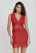 VISIONS LACE MINI DRESS | CRIMSON - THIRD FORM