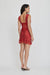 VISIONS LACE MINI DRESS | CRIMSON - THIRD FORM