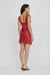 THIRD FORM VISIONS LACE MINI DRESS | CRIMSON