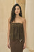 VISIONS LACE STRAPLESS MAXI DRESS | CHOCOLATE - THIRD FORM