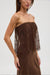VISIONS LACE STRAPLESS MAXI DRESS | CHOCOLATE - THIRD FORM