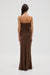VISIONS LACE STRAPLESS MAXI DRESS | CHOCOLATE - THIRD FORM